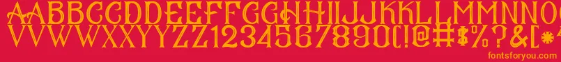 CS Mulan Inner Font – Orange Fonts on Red Background