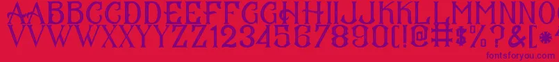 CS Mulan Inner Font – Purple Fonts on Red Background
