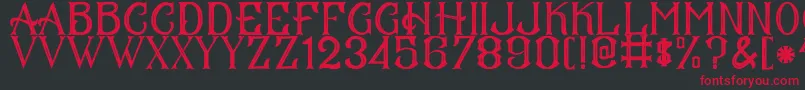 CS Mulan Inner Font – Red Fonts on Black Background
