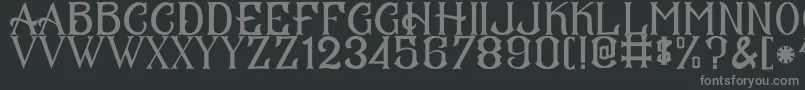 CS Mulan Regular Font – Gray Fonts on Black Background