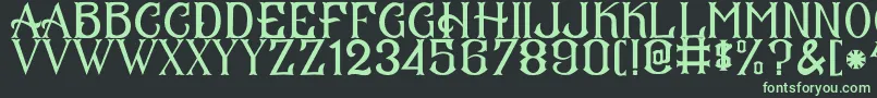 CS Mulan Regular-Schriftart – Grüne Schriften auf schwarzem Hintergrund