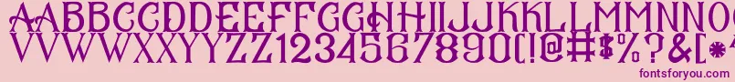 CS Mulan Regular Font – Purple Fonts on Pink Background