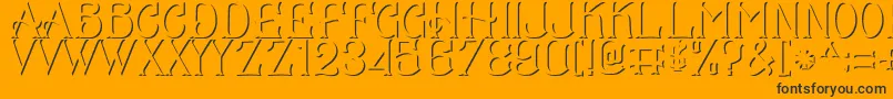 CS Mulan Shadow Font – Black Fonts on Orange Background