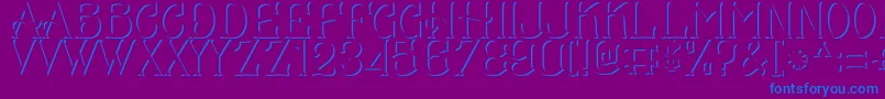 CS Mulan Shadow Font – Blue Fonts on Purple Background