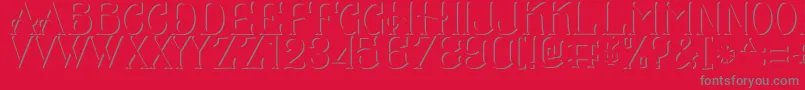 CS Mulan Shadow Font – Gray Fonts on Red Background