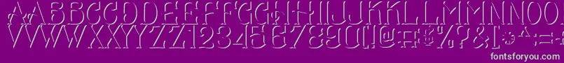 CS Mulan Shadow Font – Green Fonts on Purple Background