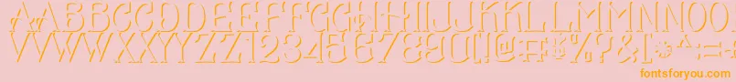 CS Mulan Shadow Font – Orange Fonts on Pink Background