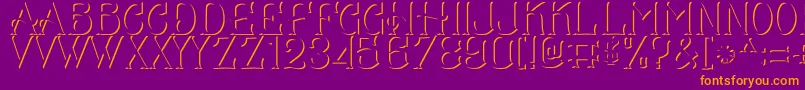 CS Mulan Shadow Font – Orange Fonts on Purple Background