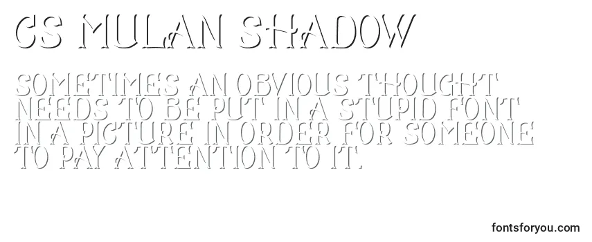 Reseña de la fuente CS Mulan Shadow