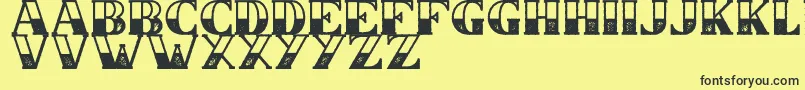 CS Nancy Halfblock Rough Font – Black Fonts on Yellow Background