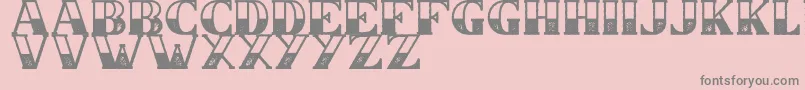 CS Nancy Halfblock Rough Font – Gray Fonts on Pink Background