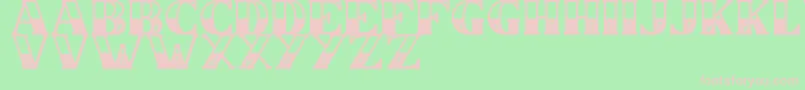 CS Nancy Halfblock Rough Font – Pink Fonts on Green Background