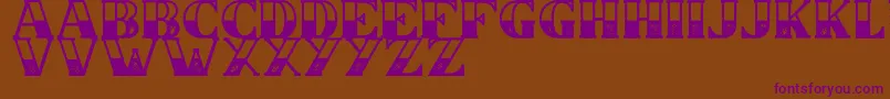 CS Nancy Halfblock Rough Font – Purple Fonts on Brown Background