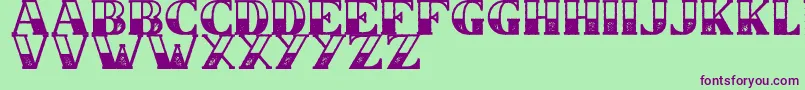 CS Nancy Halfblock Rough Font – Purple Fonts on Green Background