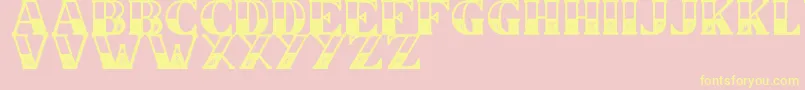 CS Nancy Halfblock Rough Font – Yellow Fonts on Pink Background