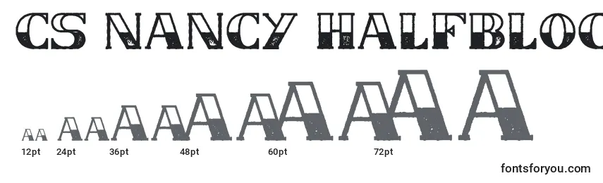CS Nancy Halfblock Rough Font Sizes
