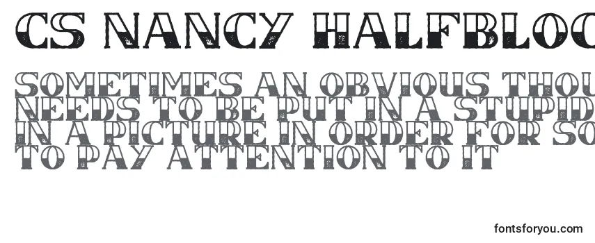Review of the CS Nancy Halfblock Rough Font