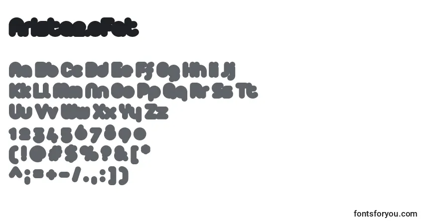 Czcionka Arista2.0Fat – alfabet, cyfry, specjalne znaki