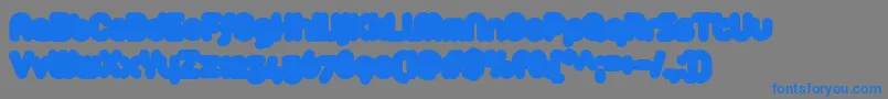 フォントArista2.0Fat – 灰色の背景に青い文字