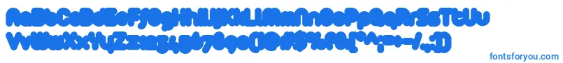 Arista2.0Fat-Schriftart – Blaue Schriften auf weißem Hintergrund