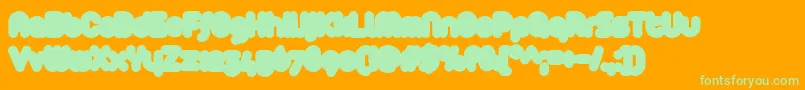Arista2.0Fat Font – Green Fonts on Orange Background