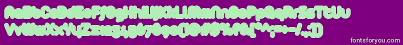 Arista2.0Fat Font – Green Fonts on Purple Background