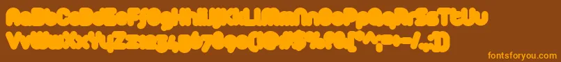 Arista2.0Fat Font – Orange Fonts on Brown Background