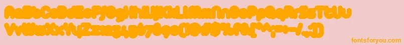 Arista2.0Fat Font – Orange Fonts on Pink Background