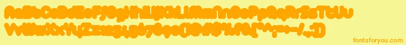 Arista2.0Fat Font – Orange Fonts on Yellow Background