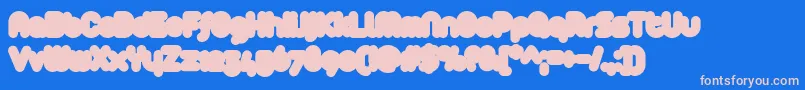 Arista2.0Fat Font – Pink Fonts on Blue Background