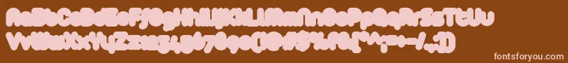フォントArista2.0Fat – 茶色の背景にピンクのフォント