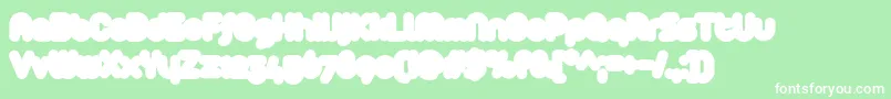 Arista2.0Fat-fontti – valkoiset fontit vihreällä taustalla