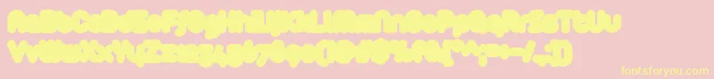 Arista2.0Fat Font – Yellow Fonts on Pink Background