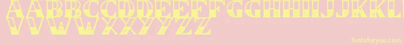 CS Nancy Halfblock Rough-Schriftart – Gelbe Schriften auf rosa Hintergrund