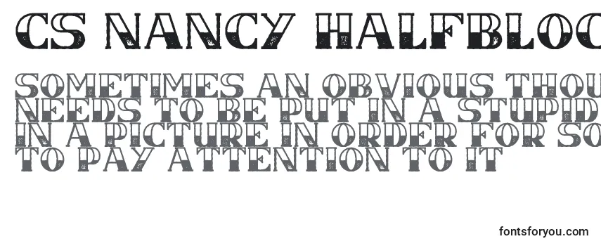 Review of the CS Nancy Halfblock Rough (124270) Font