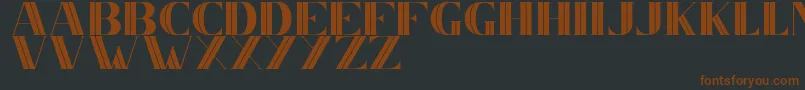 CS Nancy Inner-fontti – ruskeat fontit mustalla taustalla