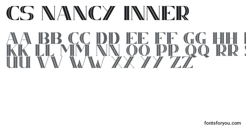 Schriftart CS Nancy Inner (124272) – Alphabet, Zahlen, spezielle Symbole