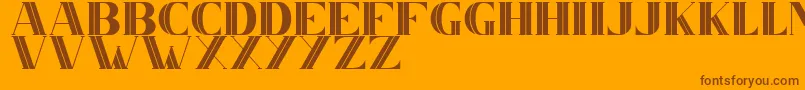 CS Nancy Inner Font – Brown Fonts on Orange Background