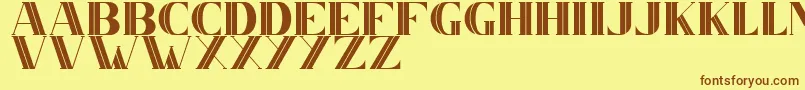 CS Nancy Inner Font – Brown Fonts on Yellow Background