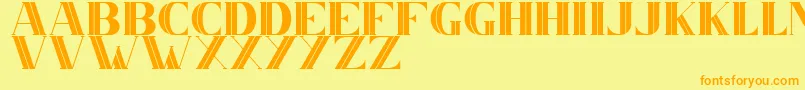 CS Nancy Inner Font – Orange Fonts on Yellow Background