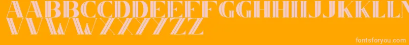 CS Nancy Inner Font – Pink Fonts on Orange Background