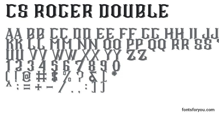 A fonte CS Roger Double – alfabeto, números, caracteres especiais