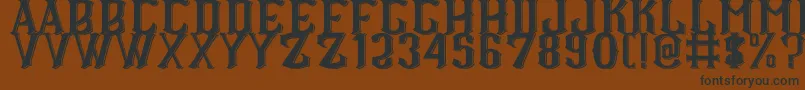 CS Roger Double Font – Black Fonts on Brown Background