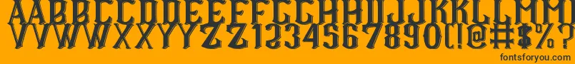 CS Roger Double Font – Black Fonts on Orange Background