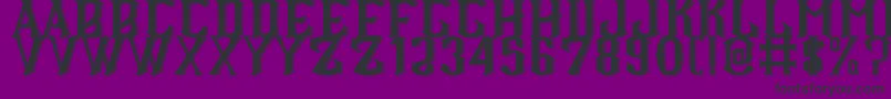 フォントCS Roger Double – 紫の背景に黒い文字