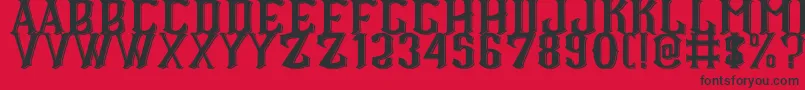 CS Roger Double Font – Black Fonts on Red Background