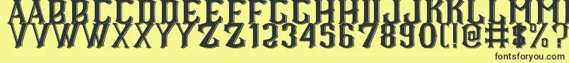 CS Roger Double Font – Black Fonts on Yellow Background