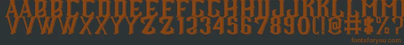 CS Roger Double-fontti – ruskeat fontit mustalla taustalla