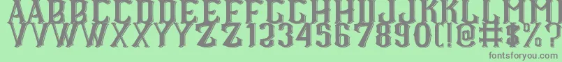 CS Roger Double Font – Gray Fonts on Green Background