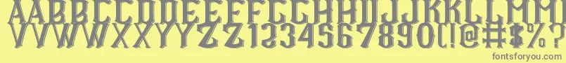 CS Roger Double Font – Gray Fonts on Yellow Background